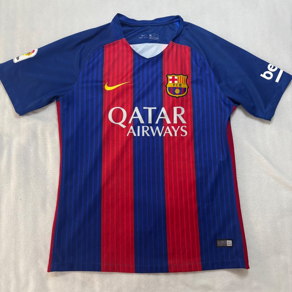 Nike FC Barcelona 2016 2017 Messi 10 Home Jersey Blue Red 447290-010 Mens M